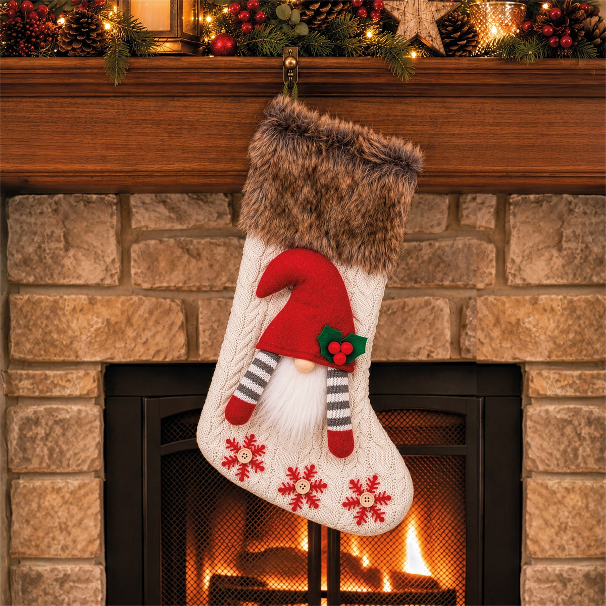 Luxury Gonk Christmas Stocking_Indoor Christmas Decorations