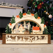 St Helens Home and Garden Battery Powered Wooden Festive Lighting Arch_Indoor Christmas Decorations