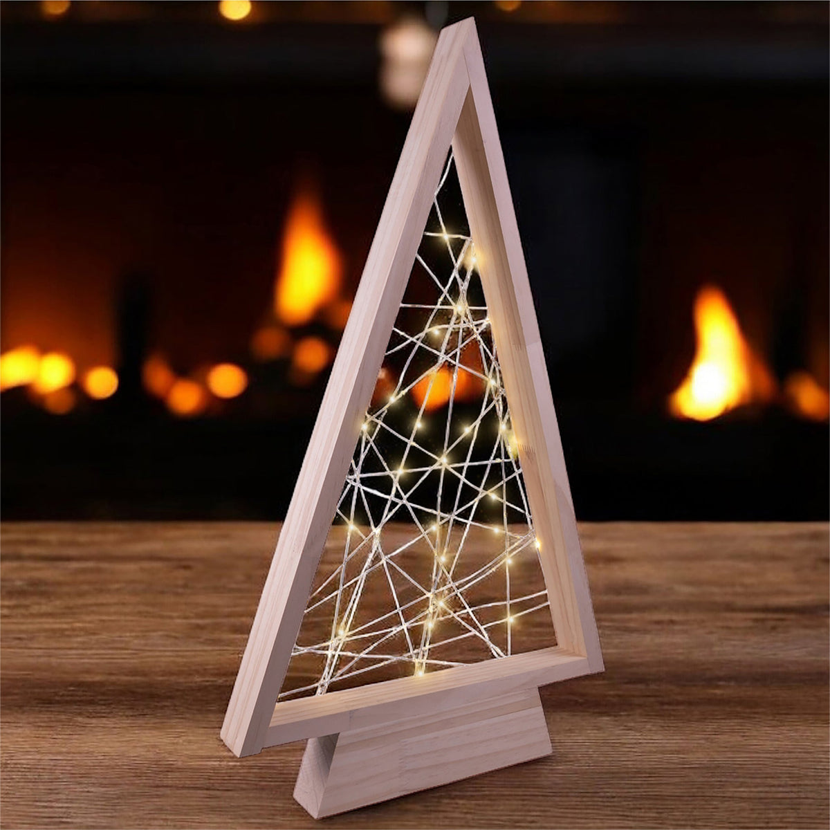 Wooden Christmas Tree – Self-Assembly Festive Decoration for Home or Office_Indoor Christmas Decorations