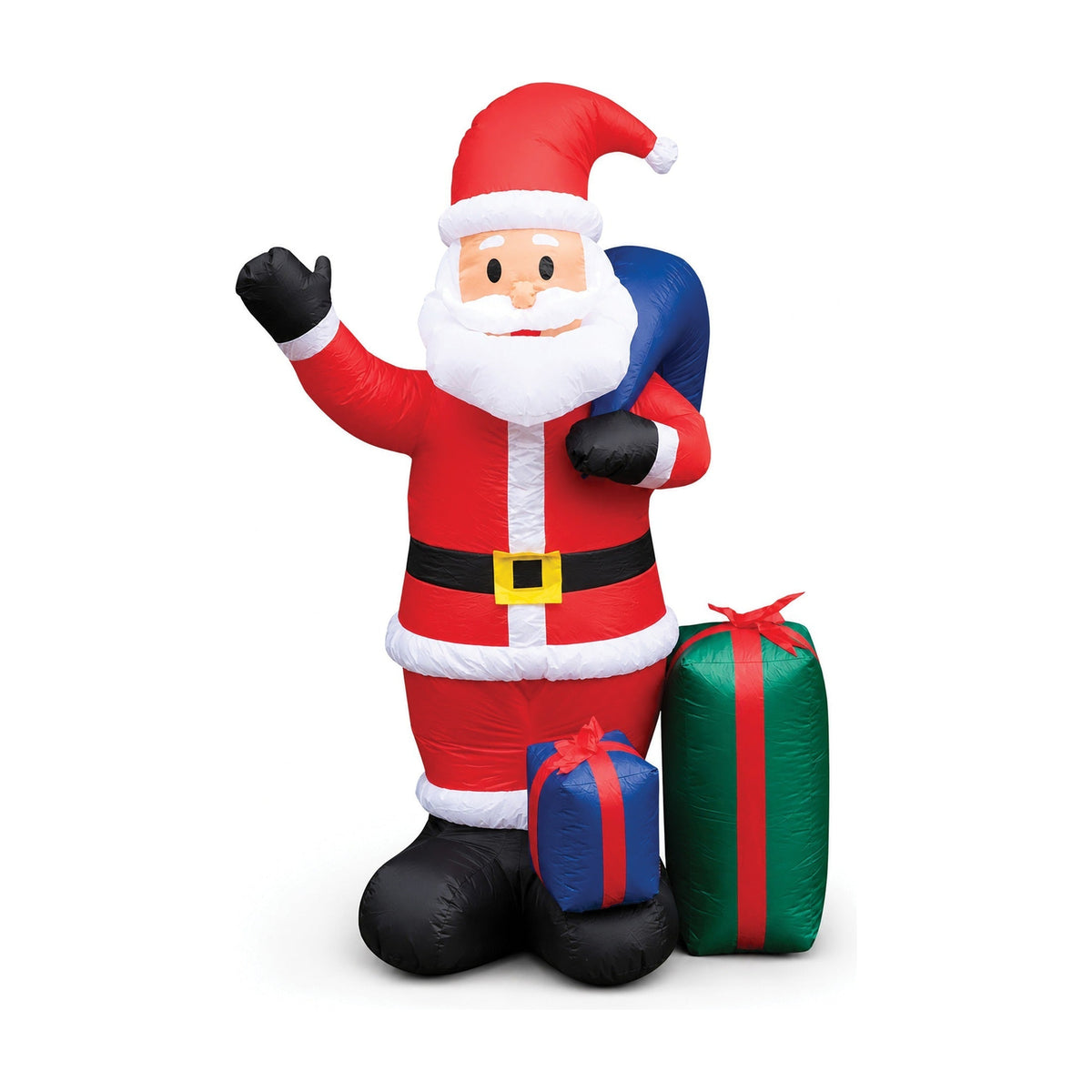 Inflatable Father Christmas with Presents and LED Lights - Festive Christmas Decoration for Indoor & Outdoor Use_Outdoor Christmas Decorations