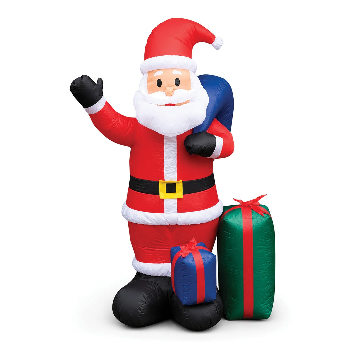 Inflatable Father Christmas with Presents and LED Lights - Festive Christmas Decoration for Indoor & Outdoor Use_Outdoor Christmas Decorations