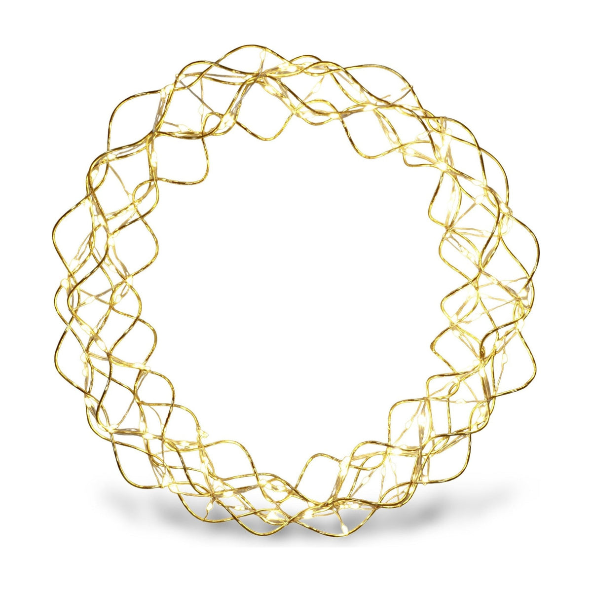 Xmas Haus LED Copper Gold Wreath – Indoor & Outdoor Christmas Decoration_Outdoor Christmas Decorations