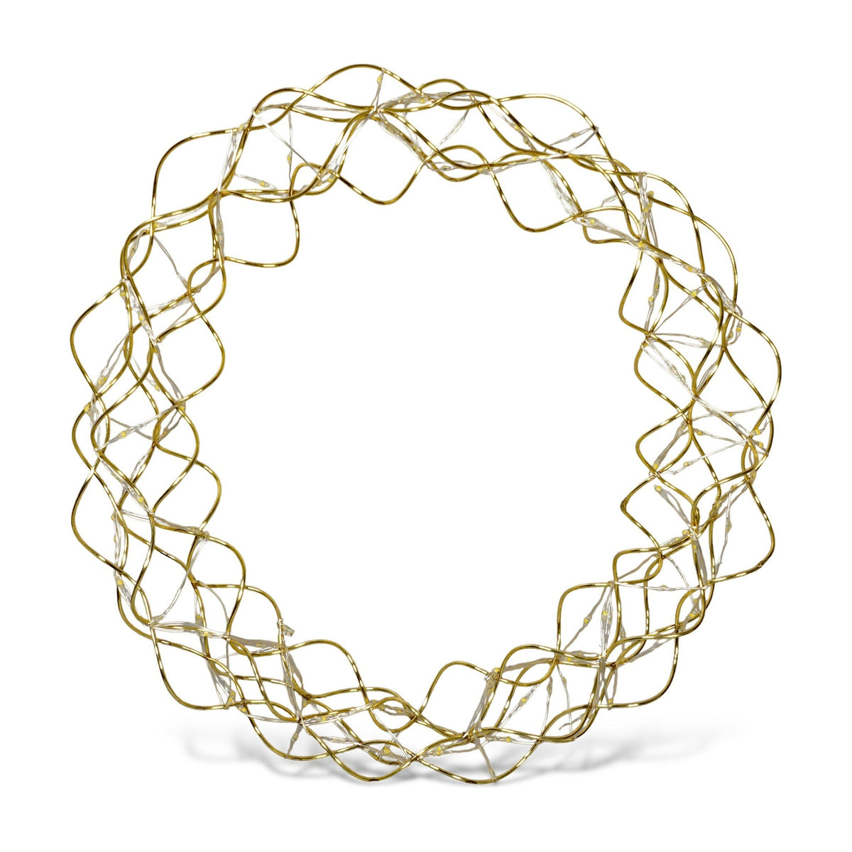 Xmas Haus LED Copper Gold Wreath – Indoor & Outdoor Christmas Decoration_Outdoor Christmas Decorations