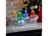 Xmas Haus Set of 4 Acrylic Outdoor/Indoor Snowmen Battery Operated With Timer and 8x4 LED's_Christmas Lights