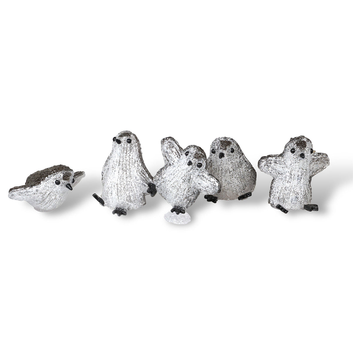 Xmas Haus Set of 5 Acrylic LED Penguins – 8 LEDs Each, Battery Operated with Timer, Indoor & Outdoor Festive Decoration_Christmas Lights