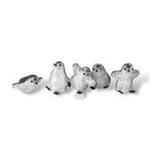 Xmas Haus Set of 5 Acrylic LED Penguins – 8 LEDs Each, Battery Operated with Timer, Indoor & Outdoor Festive Decoration_Christmas Lights