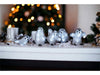 Xmas Haus Set of 5 Acrylic Outdoor/Indoor Penguins Battery Operated With 8 Led's Per Unit and On/off Timer_Christmas Lights