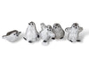 Xmas Haus Set of 5 Acrylic Outdoor/Indoor Penguins Battery Operated With 8 Led's Per Unit and On/off Timer_Christmas Lights