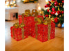Xmas Haus Set of 3 LED Light Up Christmas Boxes Battery Operated With Timer and 60 LED's Outdoor/Indoor_Christmas Lights