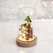 St Helens Home and Garden Battery Powered Light Up Cloche Christmas Scene_Indoor Christmas Decorations