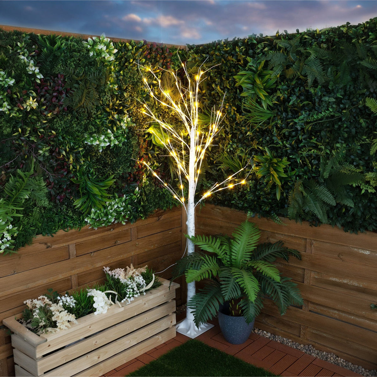 Indoor/Outdoor LED Birch Tree – Festive Illuminated Decoration for Home & Garden_Christmas Lights