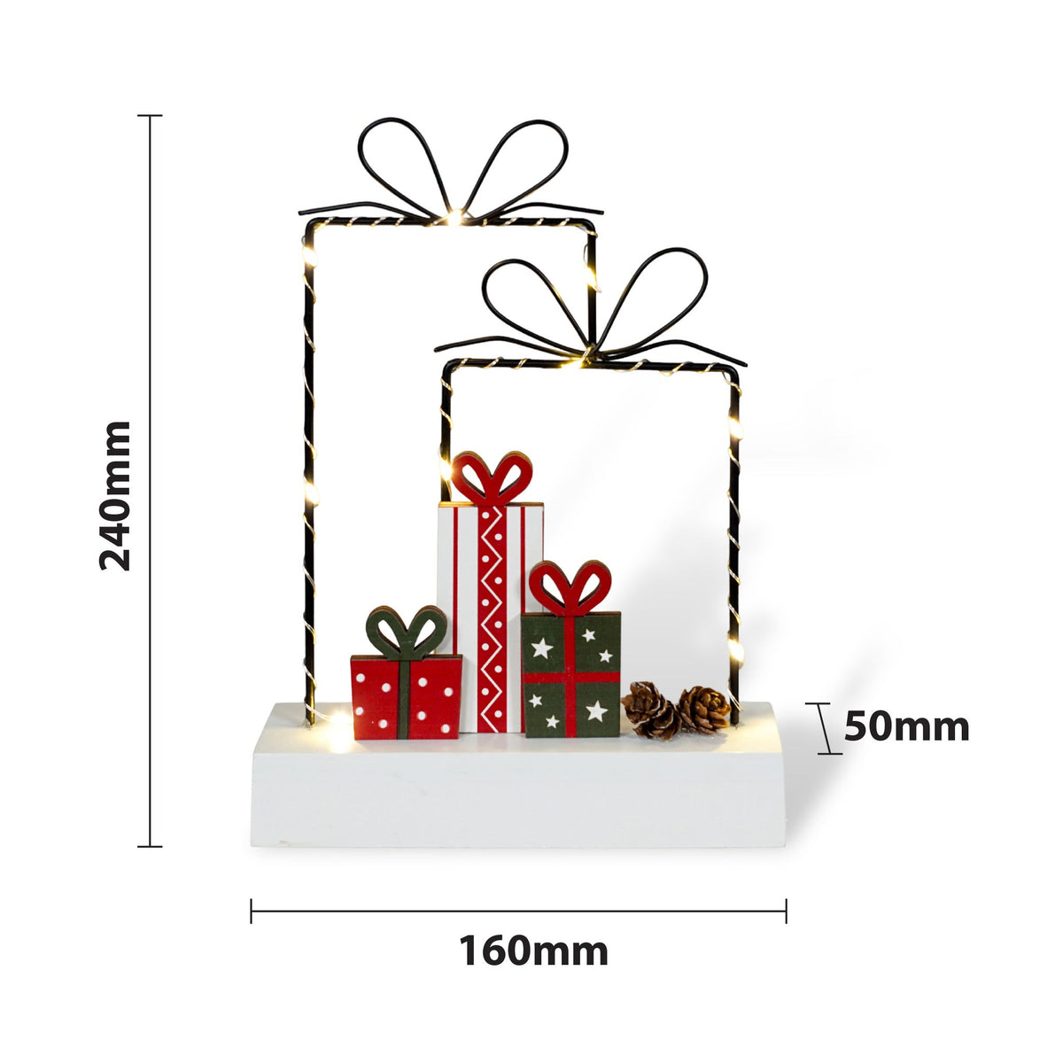 Xmas Haus Battery LED Christmas Present Display – Indoor & Outdoor_Outdoor Christmas Decorations