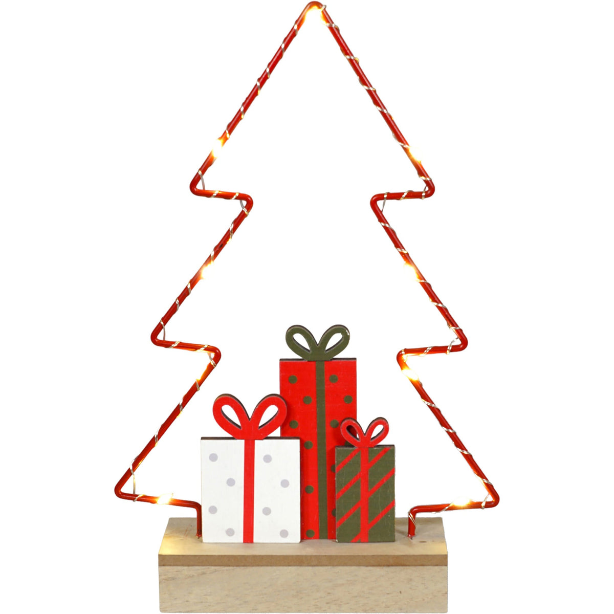 Xmas Haus LED Festive Wired Christmas Tree Display – Battery Operated, Indoor & Outdoor Holiday Decoration_Outdoor Christmas Decorations