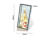Xmas Haus Hurricane Glass Holder with Light Up Festive Village & Santa Scene Battery Operated_Christmas Lights