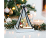 Xmas Haus Triangle Hurricane Glass Holder with Light Up Festive Gonk Scene Battery Operated_Christmas Lights
