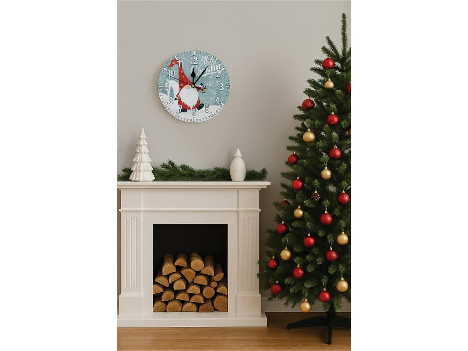 Xmas Haus Christmas Wall Clock (Indoor), Santa Gonk_Christmas Clock
