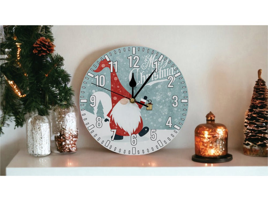 Xmas Haus Christmas Wall Clock (Indoor), Santa Gonk_Christmas Clock