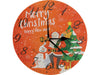 Xmas Haus Christmas Wall Clock (Indoor), Merry Santa & Snowman_Christmas Clock