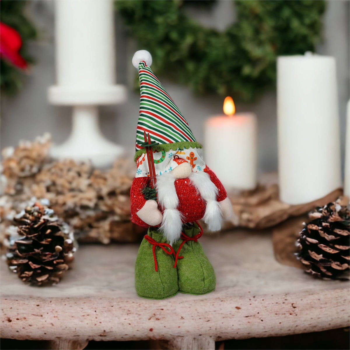 Xmas Haus Nordic Gonk Christmas Decoration – Extending Legs Festive Ornament_Indoor Christmas Decorations