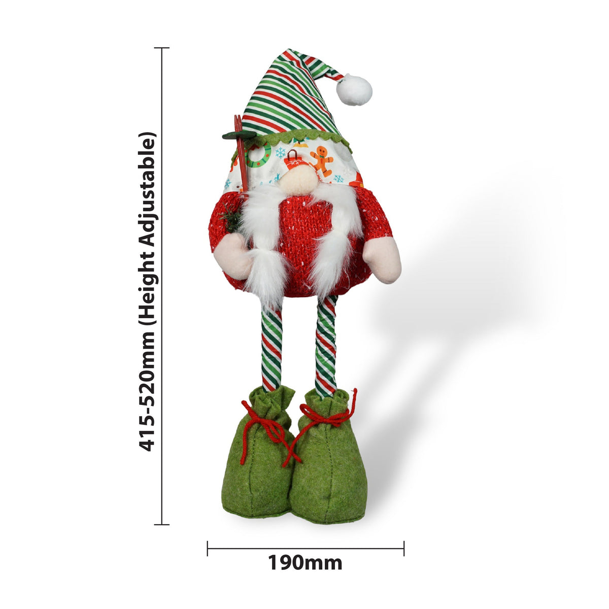 Xmas Haus Nordic Gonk Christmas Decoration – Extending Legs Festive Ornament_Indoor Christmas Decorations
