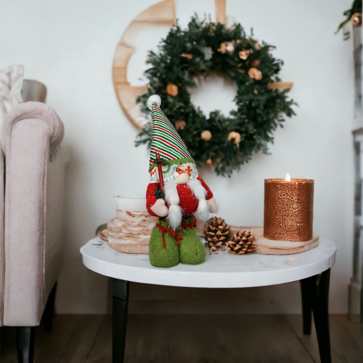 Xmas Haus Nordic Gonk Christmas Decoration – Extending Legs Festive Ornament_Indoor Christmas Decorations