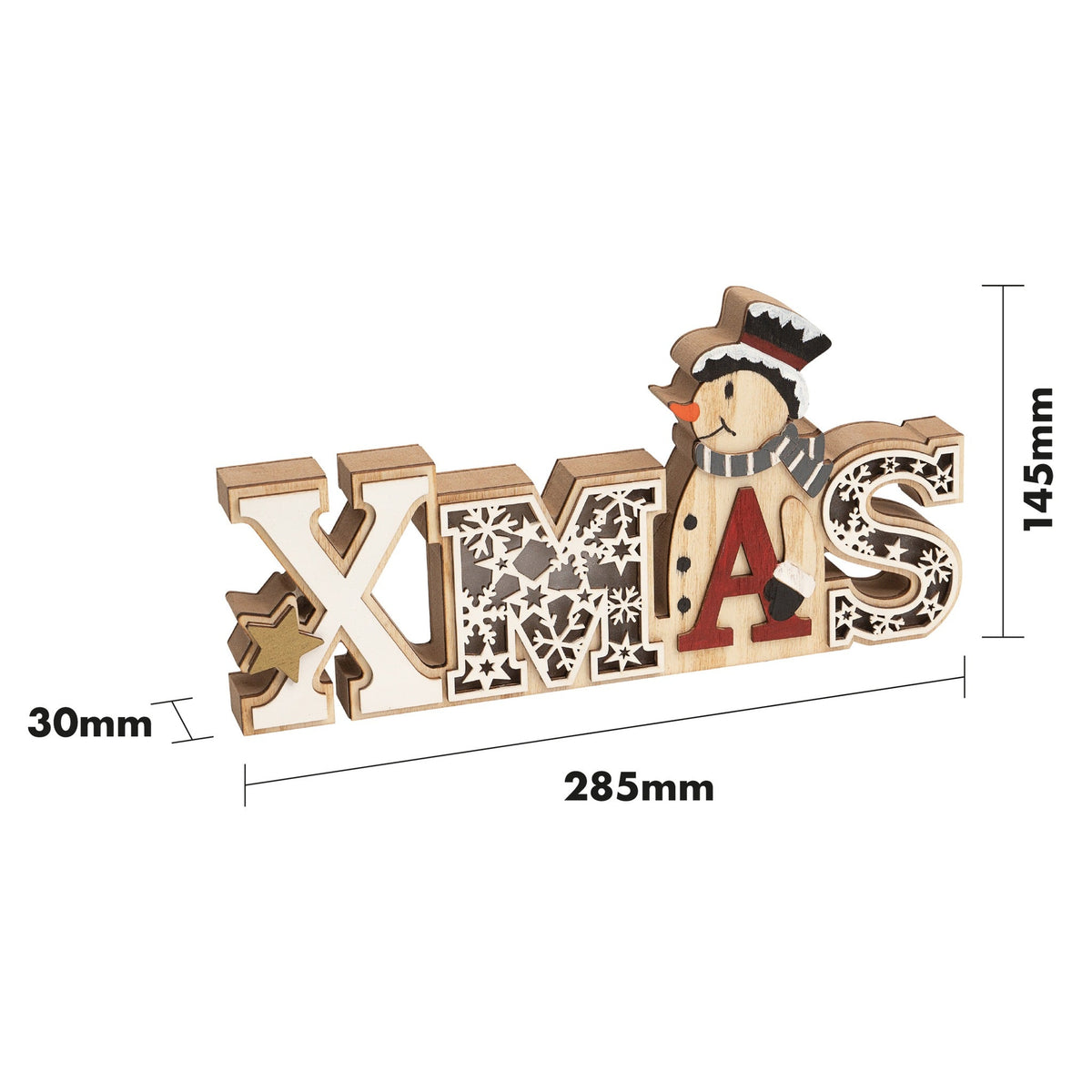 Xmas Haus Battery Powered Wooden XMAS Display_Indoor Christmas Decorations