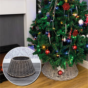 Christmas Wicker Tree Skirt – Rustic Holiday Decoration for Festive Trees_Christmas Tree Skirts