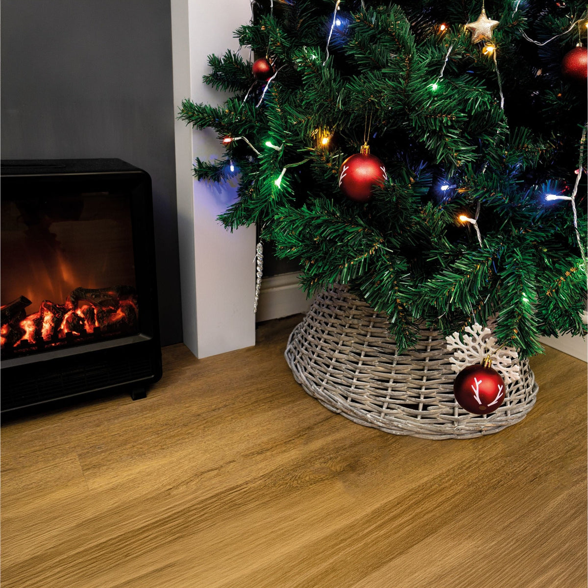 Christmas Wicker Tree Skirt – Rustic Holiday Decoration for Festive Trees_Christmas Tree Skirts