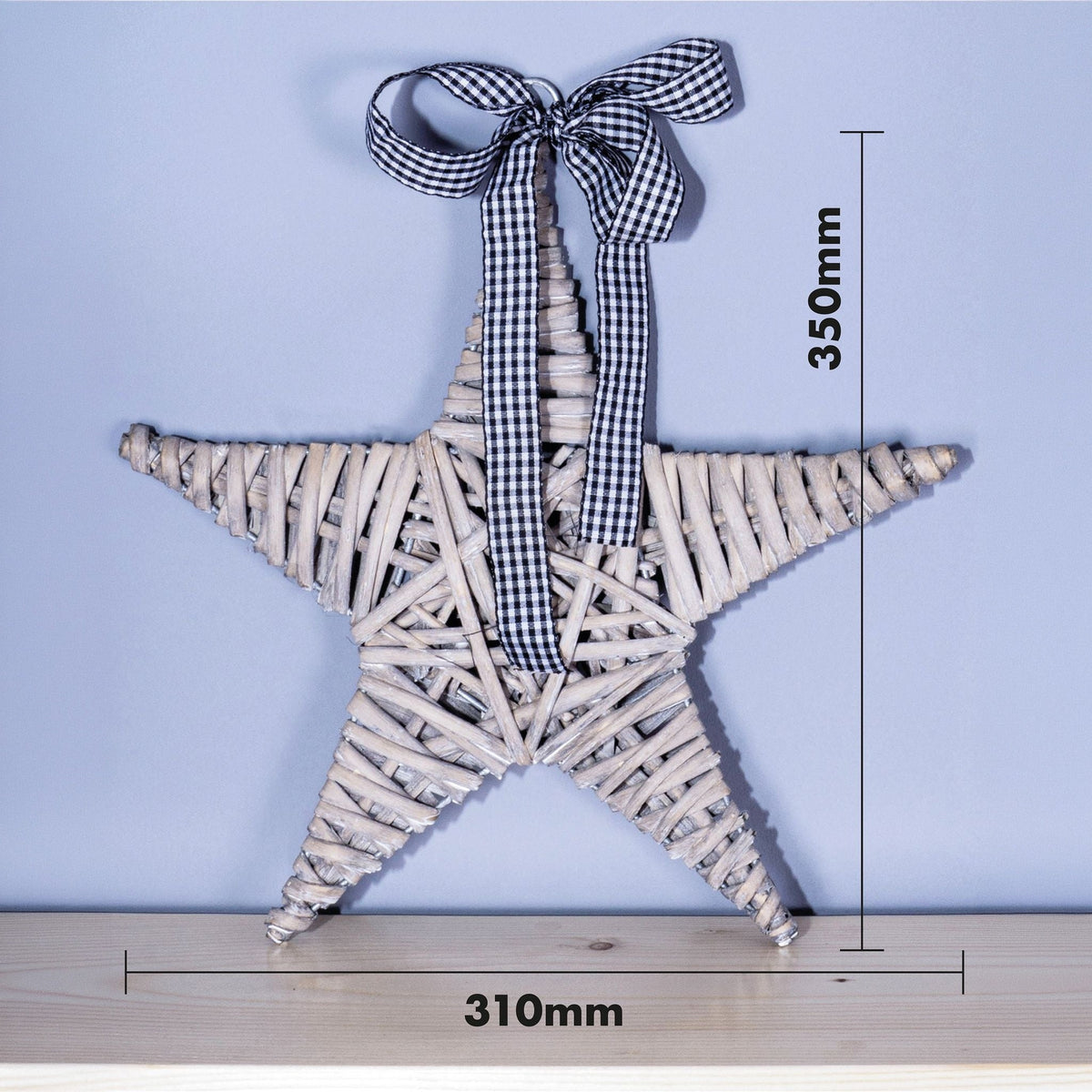 Light Grey Wicker Christmas Star – Rustic Holiday Decoration for Home & Tree_Indoor Christmas Decorations