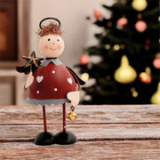 St Helens Home and Garden Metal Angel Ornament - Red or White_Indoor Christmas Decorations