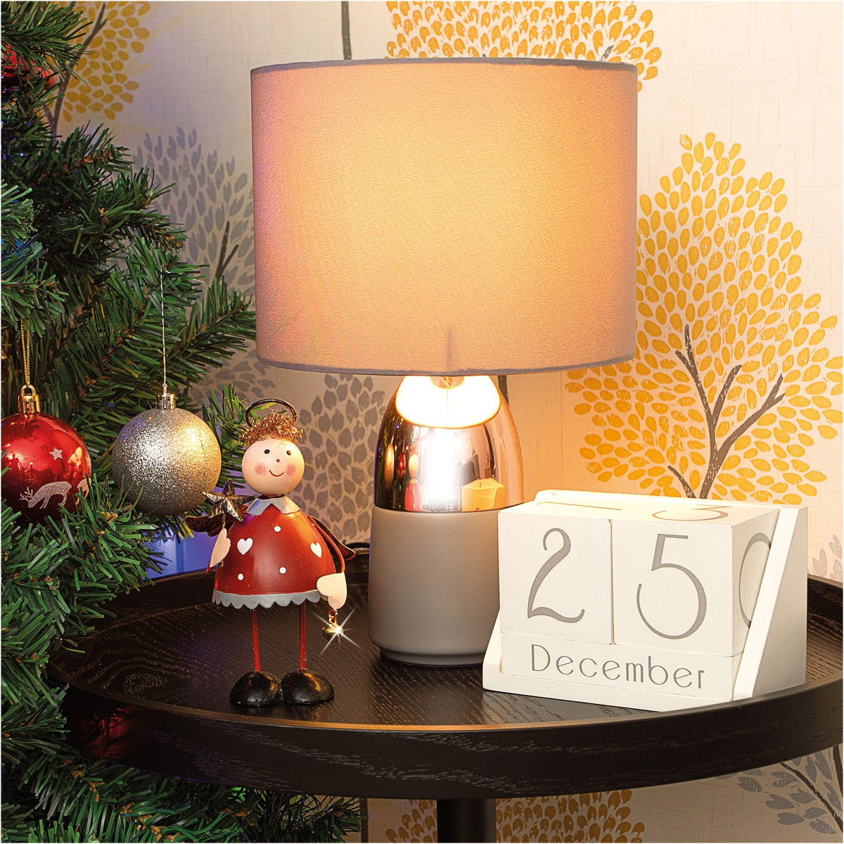 St Helens Home and Garden Metal Angel Ornament - Red or White_Indoor Christmas Decorations