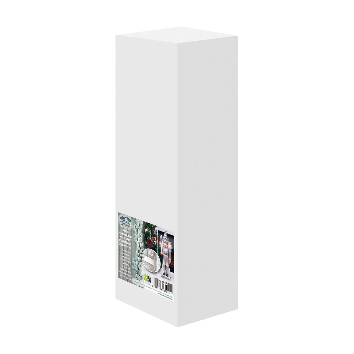 St Helens Glitter Nutcracker 40cm – Festive Decoration with Staff Rod- Available in 3 Colourways_Christmas