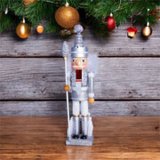 St Helens Glitter Nutcracker 40cm – Festive Decoration with Staff Rod- Available in 3 Colourways_Christmas
