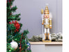 St Helens Glitter Nutcracker 40cm with Staff_Christmas