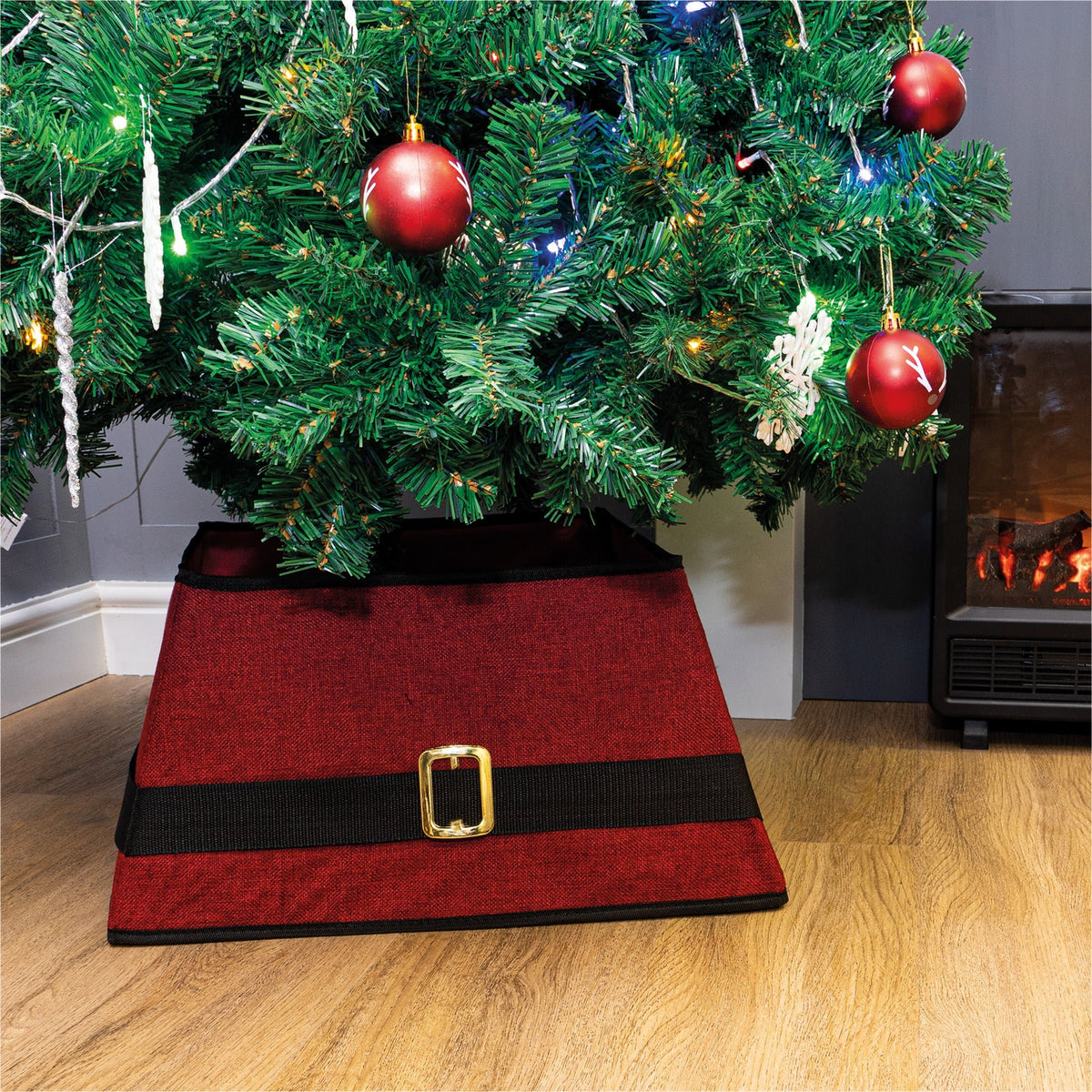 Christmas Tree Skirt – Santa’s Belt Design for Festive Holiday Decor_Christmas Tree Skirts