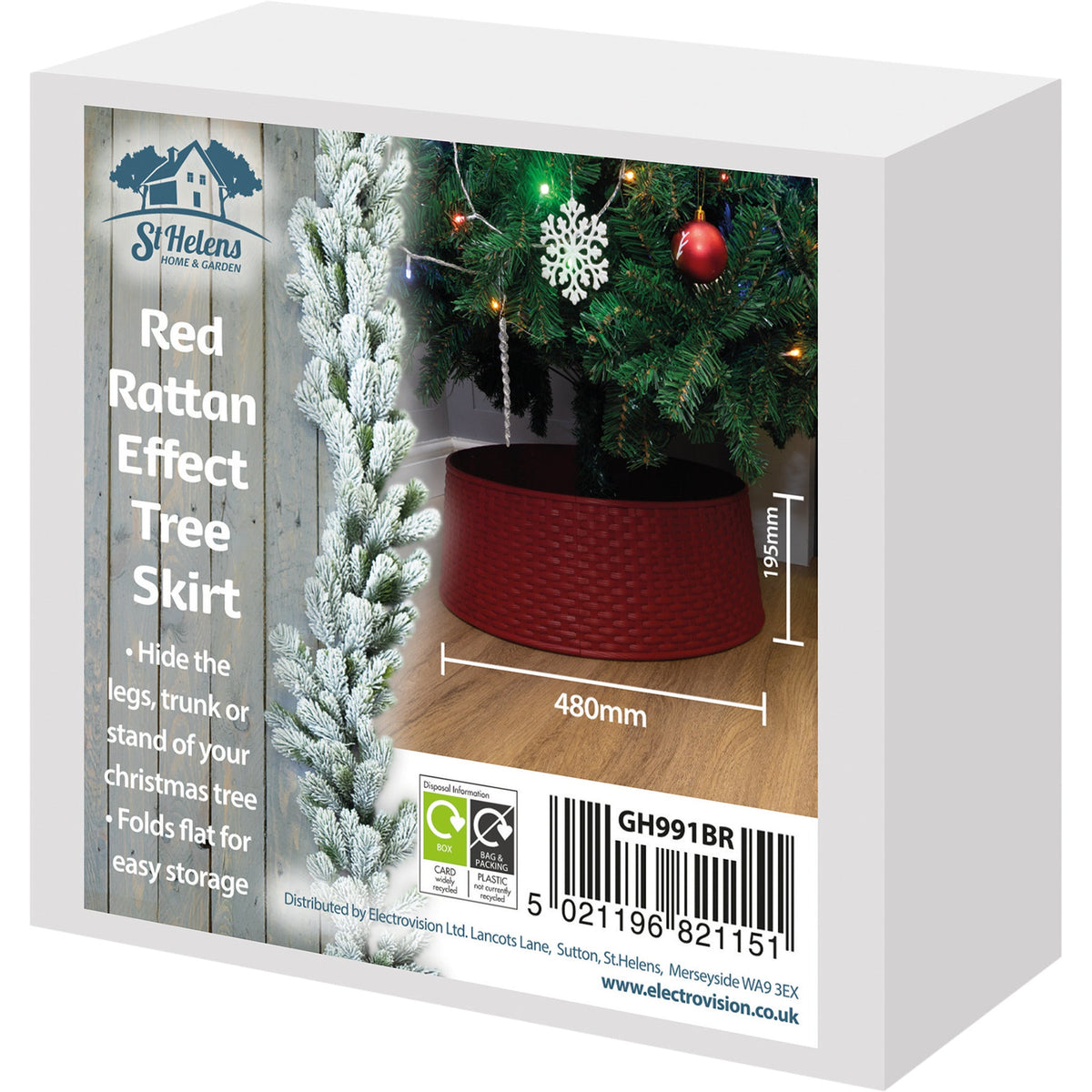 Rattan Style Tree Skirt – Rustic Holiday Decoration for Christmas Trees_Christmas Tree Skirts