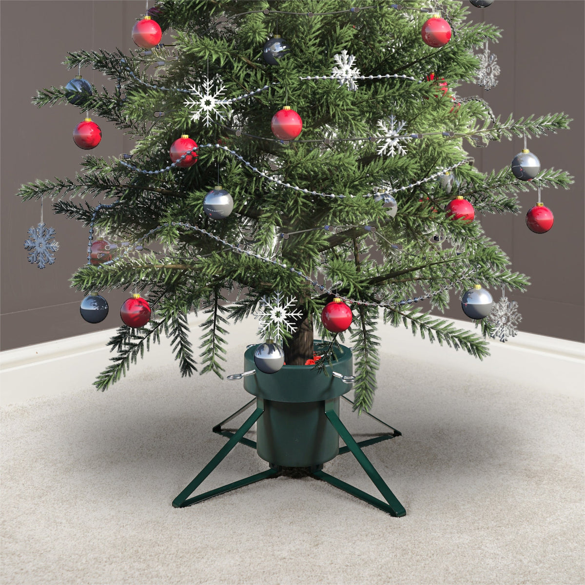 Christmas Tree Stand – 4 Legs with 4 Clamps for Secure Holiday Tree Setup_Christmas Tree Stands