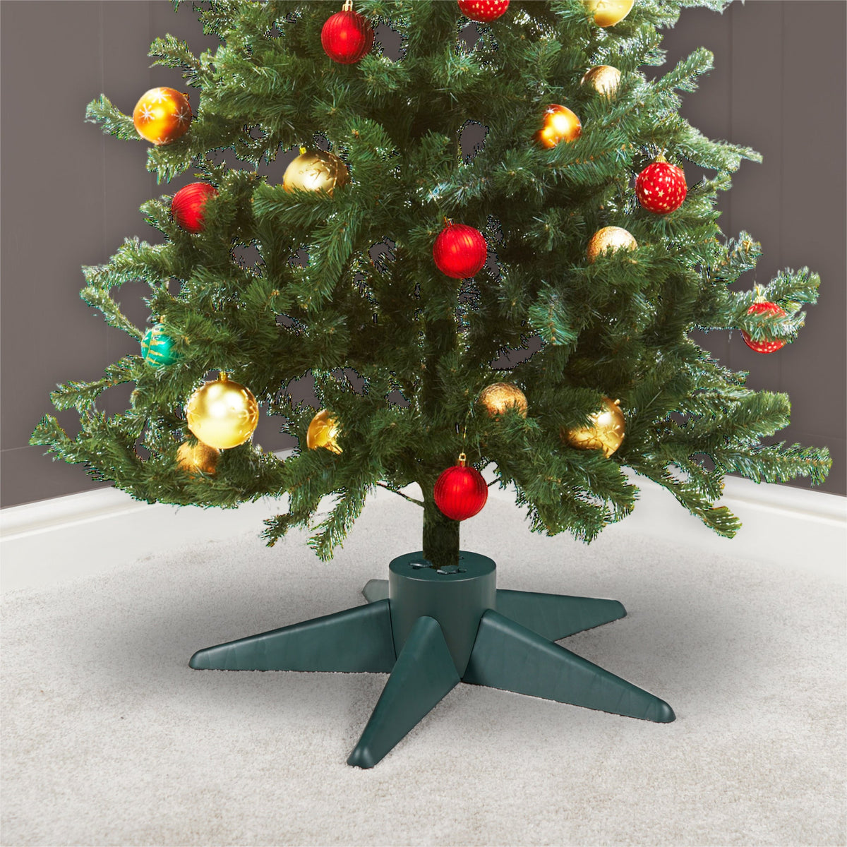 Artificial Christmas Tree Stand – 5 Legs with 3 Clamps for Stable Holiday Tree Setup_Christmas Tree Stands