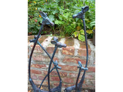 Giraffe Family Sculpture Ornament with an Aged Cast Iron Bronze Finish_Garden Ornaments