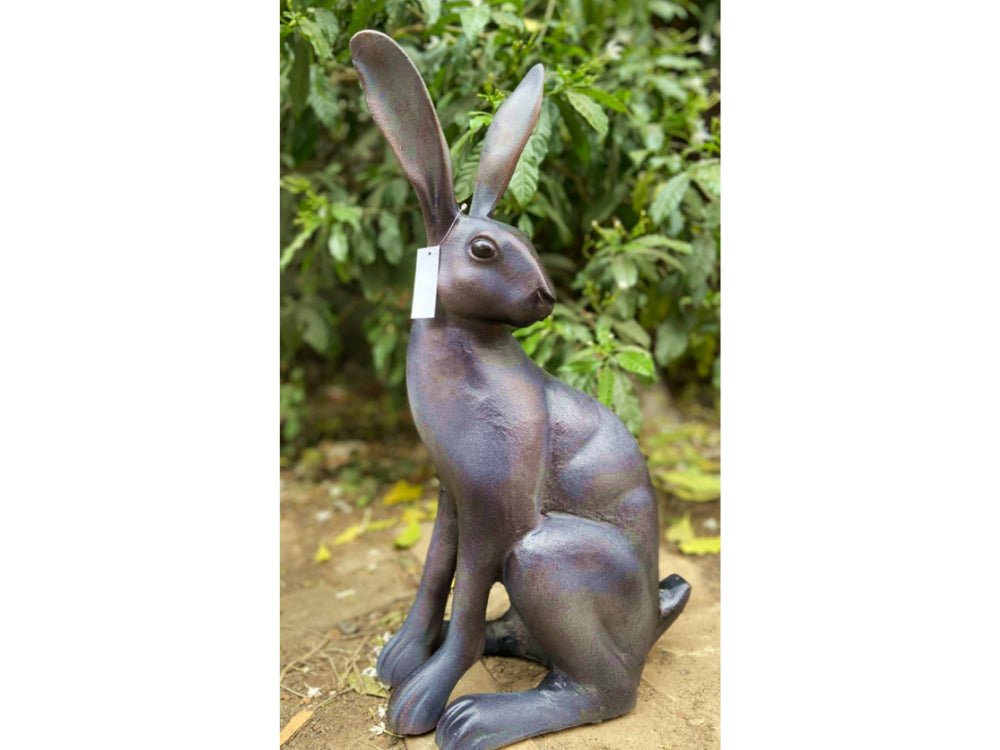 Sitting Hare Garden Sculpture Cast Aluminium Ornament_Garden Ornaments