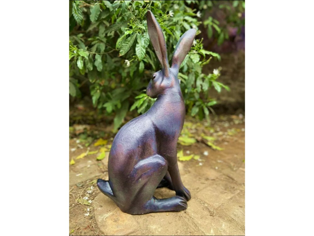 Sitting Hare Garden Sculpture Cast Aluminium Ornament_Garden Ornaments