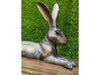 Laying Hare Garden Sculpture Cast Aluminium Ornament_Garden Ornaments