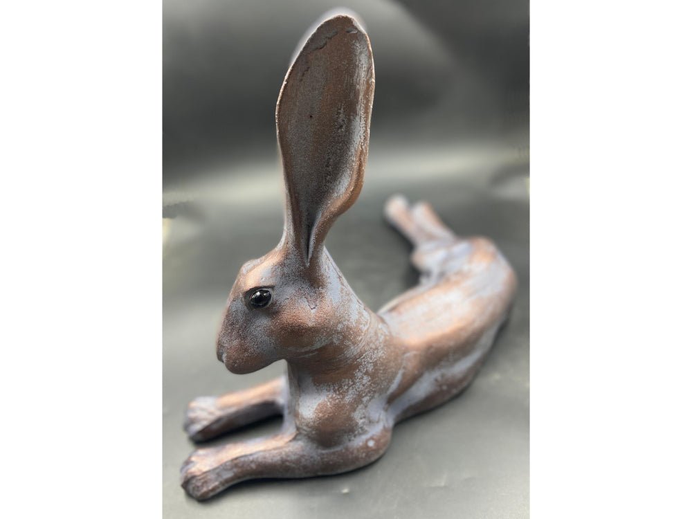 Laying Hare Garden Sculpture Cast Aluminium Ornament_Garden Ornaments