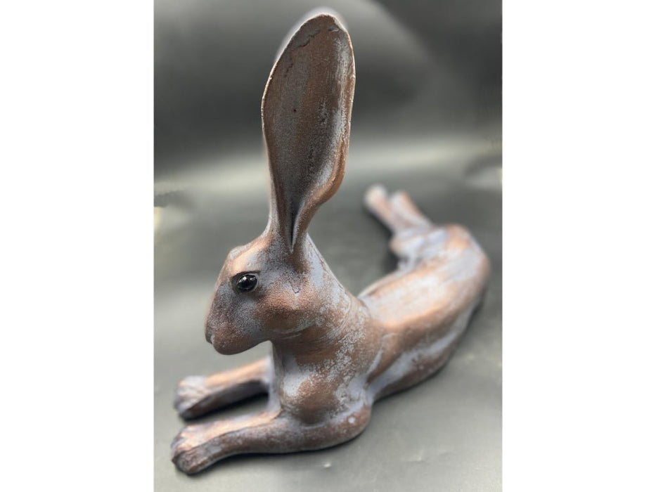 Laying Hare Garden Sculpture Cast Aluminium Ornament_Garden Ornaments