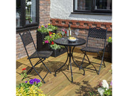 Stylish Havana Bistro 3 Piece Set in Black for Outdoor Dining_Garden Furniture