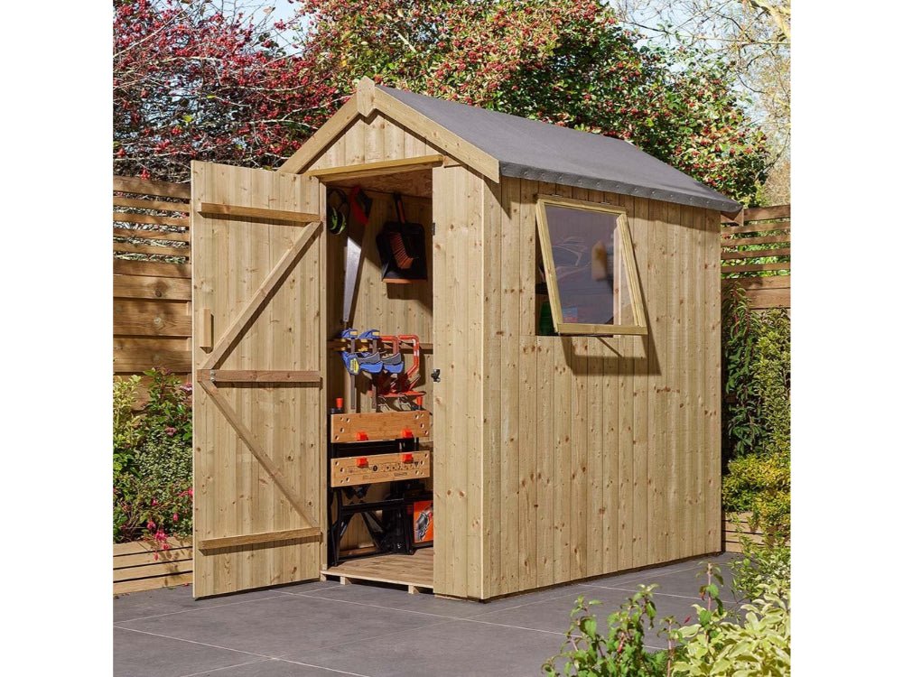 Premium Heritage 6x4 Shed Pressure Treated_Garden Furniture