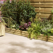 Horizontal Log Edging_Lawn Edging