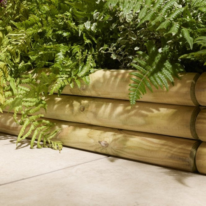 Horizontal Log Edging