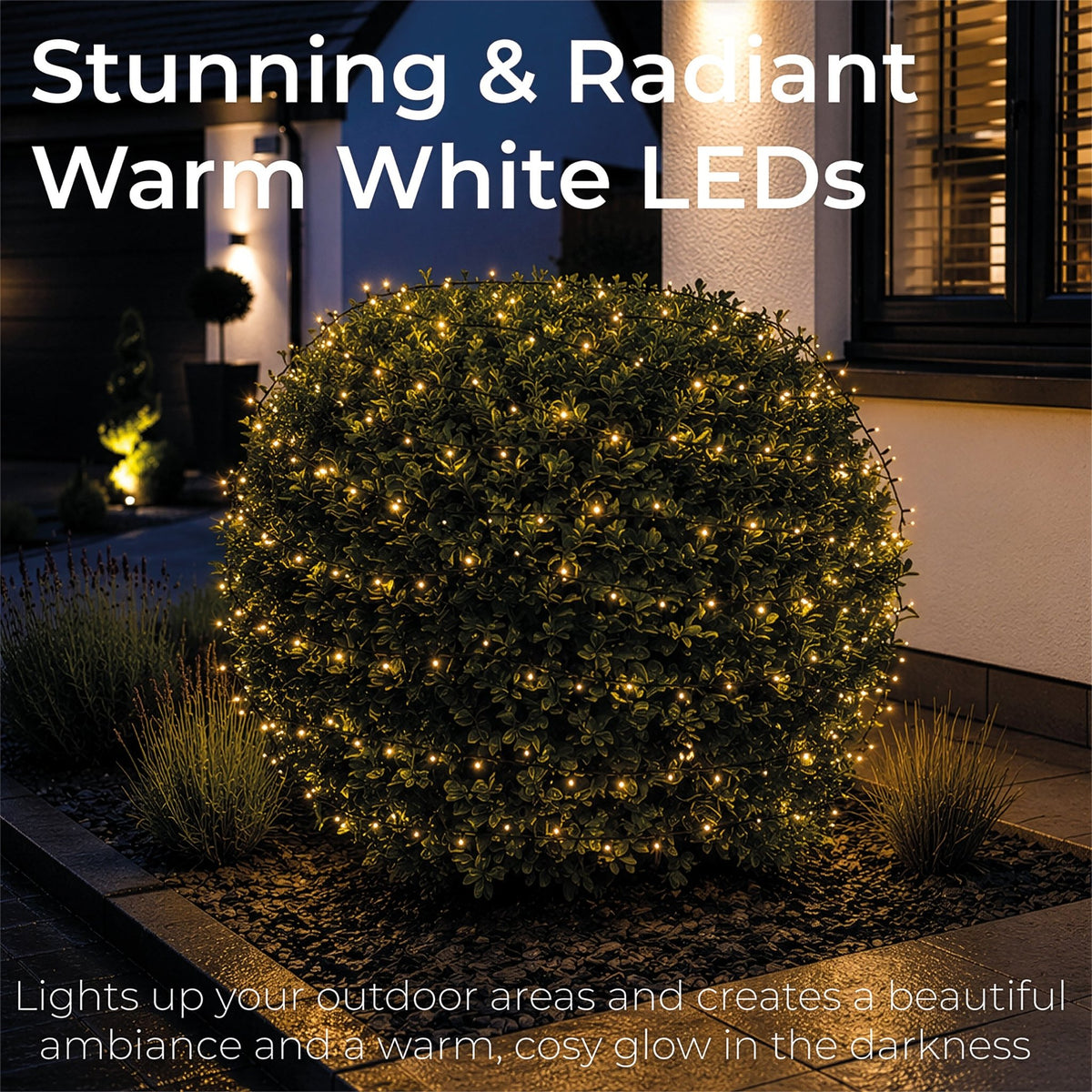 Luxform Lighting 100 LED, 10M Battery Operated Indoor & Outdoor Warm White String Lights With Auto Timer_String Lights