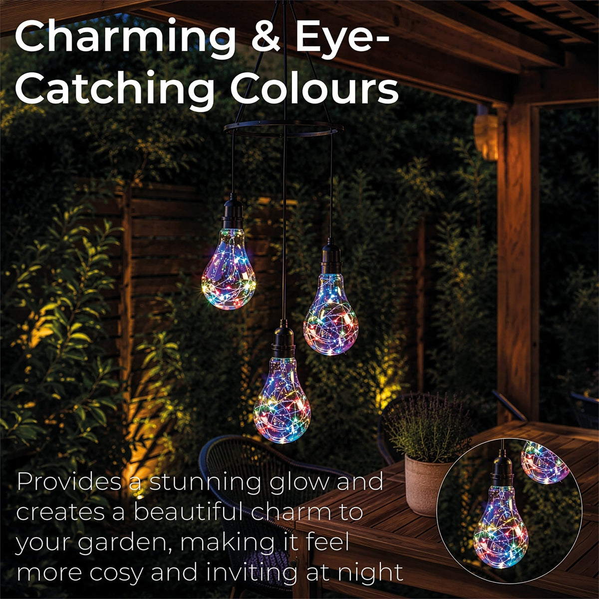 Luxform Lighting Battery Apollo 3 Drop Pendant LED Multi Coloured Lights_Pendant Lights